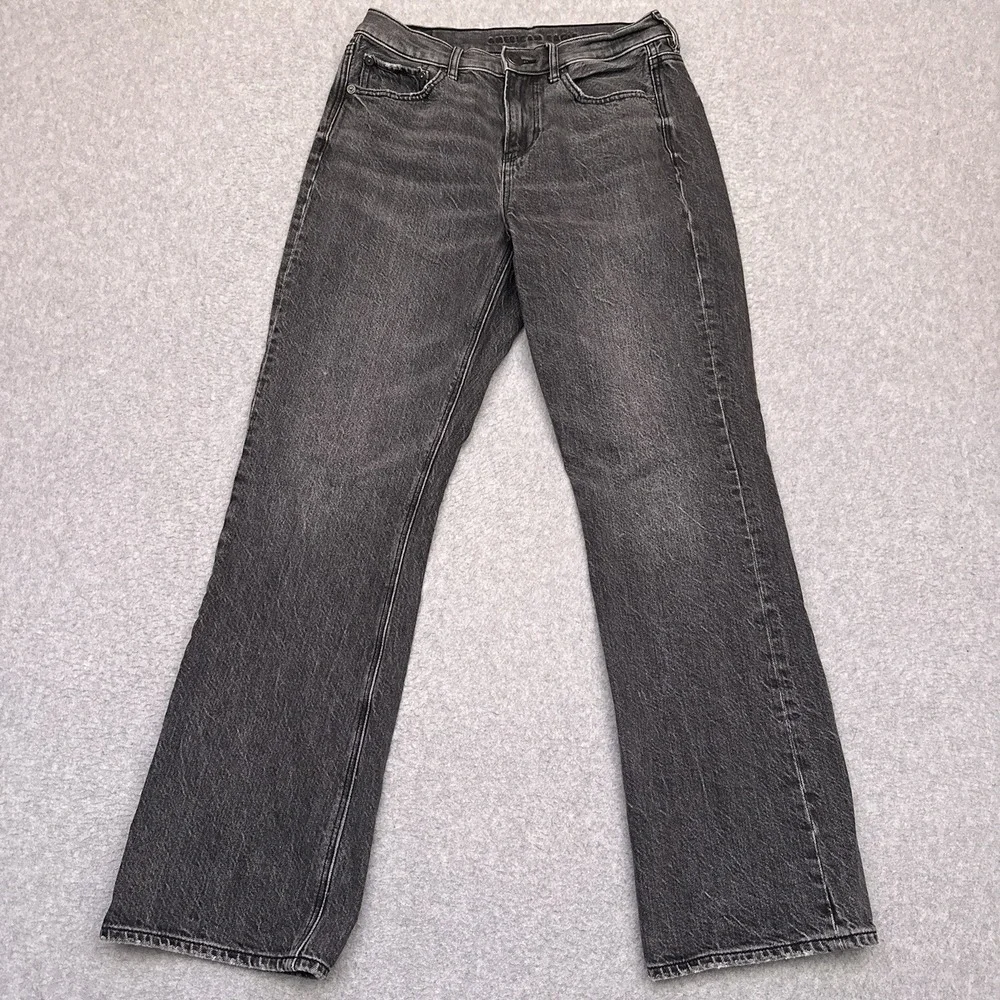 American Eagle 90s Bootcut Jeans Womens 4 SHORT Gray Denim 100%‎ Cotton Mid-Rise